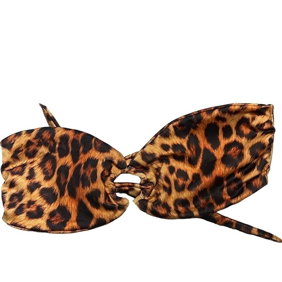 COPY - Joues de Sable Swim Hanna Bikini Top in Leopard Print Size XS NWOT - Picture 6 of 9